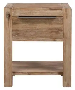vidaXL Nightstand with Drawer 40x30x48 cm Solid Acacia Wood