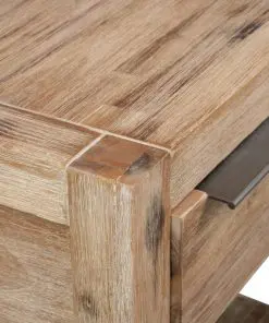 vidaXL Nightstand with Drawer 40x30x48 cm Solid Acacia Wood