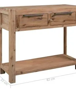 vidaXL Console Table 82x33x73 cm Solid Acacia Wood