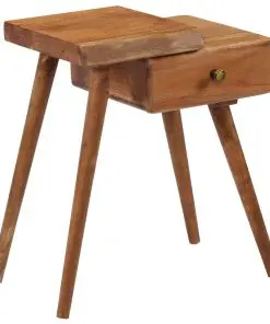 vidaXL Bedside Table Solid Acacia Wood 45x32x55 cm