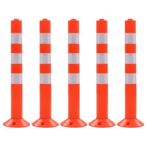 vidaXL Traffic Control Bollards 5 pcs Plastic 75 cm