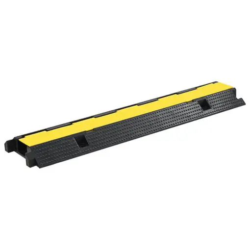 vidaXL Cable Protector Ramp 1 Channel Rubber 100 cm