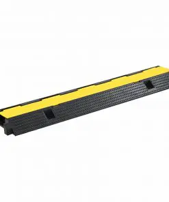 vidaXL Cable Protector Ramps 2 pcs 1 Channel Rubber 100 cm