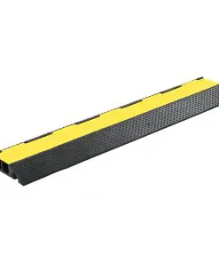 vidaXL Cable Protector Ramp 2 Channels Rubber 101.5 cm