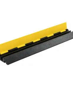 vidaXL Cable Protector Ramp 2 Channels Rubber 101.5 cm
