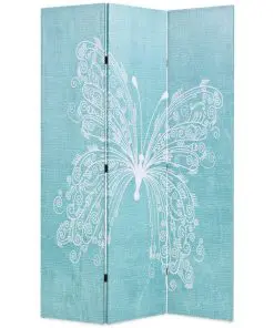 vidaXL Folding Room Divider 120×180 cm Butterfly Blue