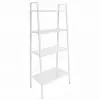vidaXL Ladder Bookcase 4 Tiers Metal White vidaXL Ladder Bookcase 4 Tiers Metal White
