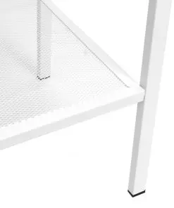 vidaXL Ladder Bookcase 4 Tiers Metal White