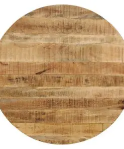 vidaXL Dining Table Solid Rough Mango Wood and Steel 120×77 cm