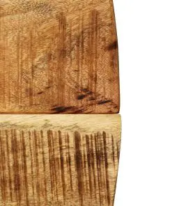 vidaXL Dining Table Solid Rough Mango Wood and Steel 120×77 cm