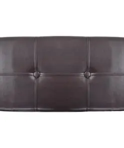 vidaXL Bench with 2 Ottomans Seagrass Brown and Black