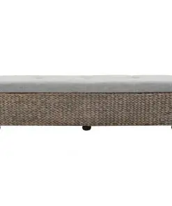vidaXL Bench Seagrass 140x29x36 cm Grey