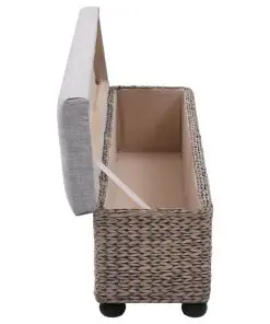 vidaXL Bench Seagrass 140x29x36 cm Grey