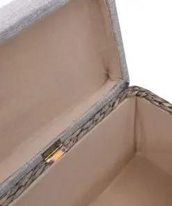 vidaXL Bench Seagrass 140x29x36 cm Grey