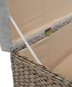 vidaXL Bench Seagrass 140x29x36 cm Grey