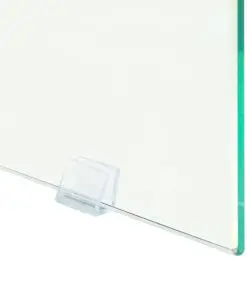 vidaXL Console Table MDF and Glass 120x30x76 cm Oak Colour