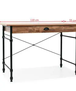 vidaXL Writing Desk with Drawer 110x55x75 cm Oak Colour