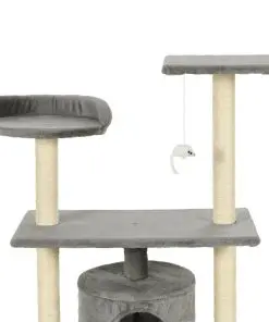 vidaXL Cat Tree with Sisal Scratching Posts 95 cm Grey