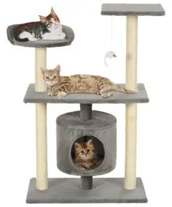 vidaXL Cat Tree with Sisal Scratching Posts 95 cm Grey