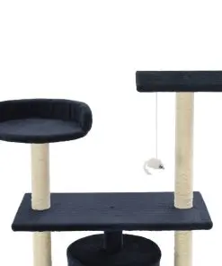 vidaXL Cat Tree with Sisal Scratching Posts 95 cm Dark Blue
