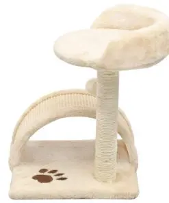 vidaXL Cat Tree with Sisal Scratching Post 40 cm Beige and Brown