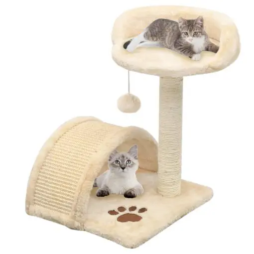 vidaXL Cat Tree with Sisal Scratching Post 40 cm Beige and Brown