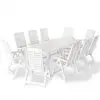 vidaXL 11 Piece Outdoor Dining Set Plastic White vidaXL 11 Piece Outdoor Dining Set Plastic White