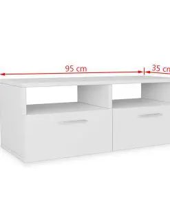 vidaXL TV Cabinets 2 pcs Chipboard 95x35x36 cm White