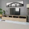 vidaXL TV Cabinets 2 pcs Chipboard 95x35x36 cm Oak