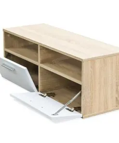 vidaXL TV Cabinets 2 pcs Chipboard 95x35x36 cm Oak and White