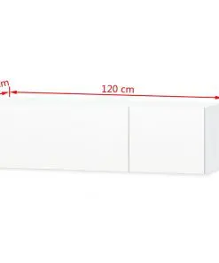vidaXL TV Cabinets 2 pcs Chipboard 120x40x34 cm High Gloss White