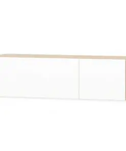 vidaXL TV Cabinets 2 pcs Chipboard 120x40x34 cm High Gloss White Oak