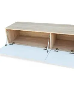 vidaXL TV Cabinets 2 pcs Chipboard 120x40x34 cm High Gloss White Oak