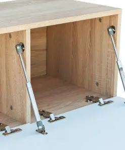 vidaXL TV Cabinets 2 pcs Chipboard 120x40x34 cm High Gloss White Oak