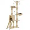 vidaXL Cat Tree with Sisal Scratching Posts 138 cm Beige