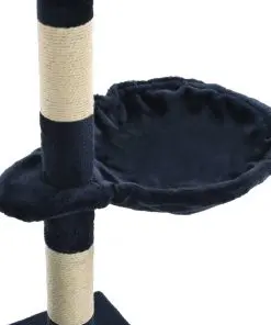 vidaXL Cat Tree with Sisal Scratching Posts 138 cm Dark Blue