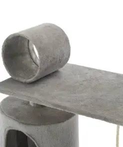 vidaXL Cat Tree with Sisal Scratching Posts 140 cm Grey