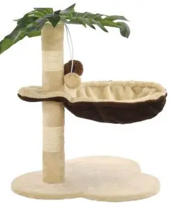 vidaXL Cat Tree with Sisal Scratching Post 50 cm Beige and Brown