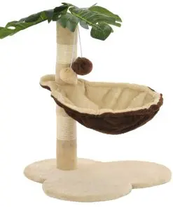 vidaXL Cat Tree with Sisal Scratching Post 50 cm Beige and Brown