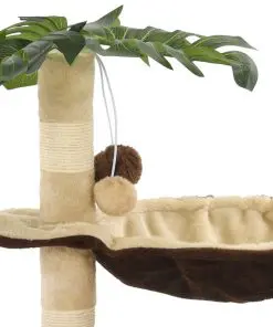 vidaXL Cat Tree with Sisal Scratching Post 50 cm Beige and Brown