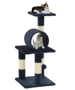 vidaXL Cat Tree with Sisal Scratching Posts 65 cm Dark Blue