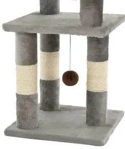 vidaXL Cat Tree with Sisal Scratching Posts 65 cm Grey