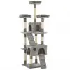 vidaXL Cat Tree with Sisal Scratching Posts 170 cm Grey