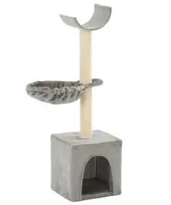 vidaXL Cat Tree with Sisal Scratching Posts 105 cm Grey