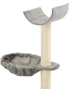 vidaXL Cat Tree with Sisal Scratching Posts 105 cm Grey