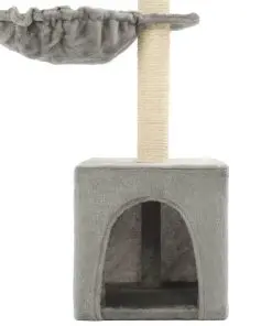 vidaXL Cat Tree with Sisal Scratching Posts 105 cm Grey