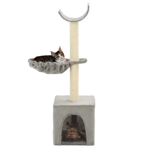 vidaXL Cat Tree with Sisal Scratching Posts 105 cm Grey