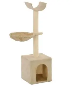 vidaXL Cat Tree with Sisal Scratching Posts 105 cm Beige