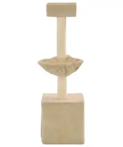 vidaXL Cat Tree with Sisal Scratching Posts 105 cm Beige