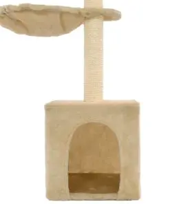 vidaXL Cat Tree with Sisal Scratching Posts 105 cm Beige